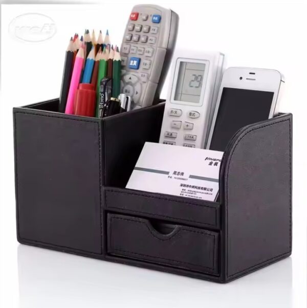 🗂️ PU Leather Desk Organizer – Elevate Your Workspace Elegantly - Image 3