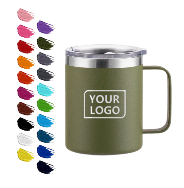 #TravelMug #ReusableTumbler #StainlessSteelMug #CoffeeOnTheGo #EcoFriendlyDrinkware #InsulatedMug #CorporateGift #CustomLogoMug #14ozTumbler #PowderCoatedMug #OfficeMug #DoubleWallMug