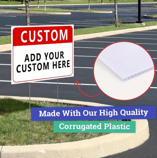 Coroplast board, corrugated plastic sign, PVC printing board, custom signage UAE, outdoor advertising board, event signage, promotional board, retail sign, real estate sign board, waterproof signage, UV printed coroplast, custom display board.